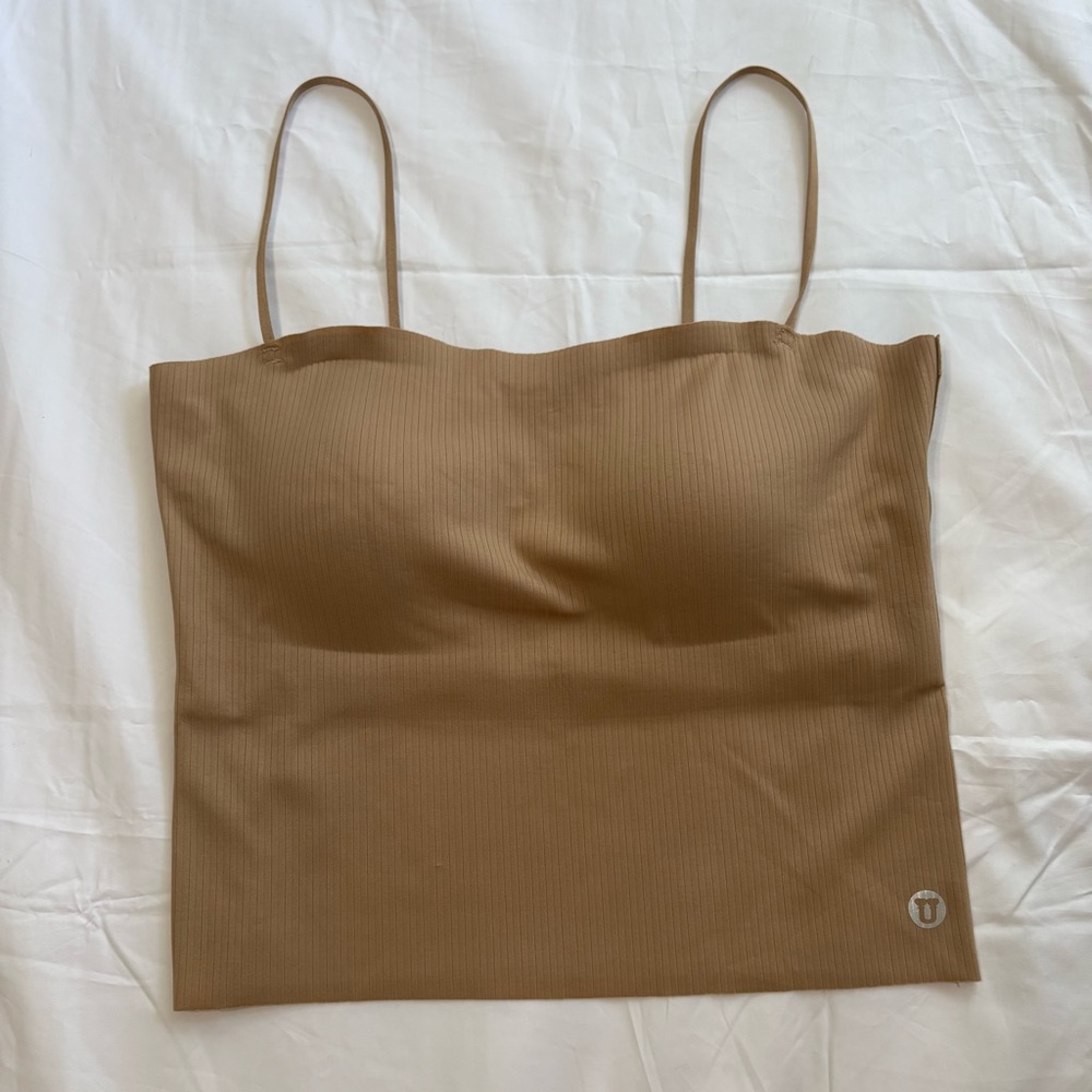 Tan Ribbed Camisole Top